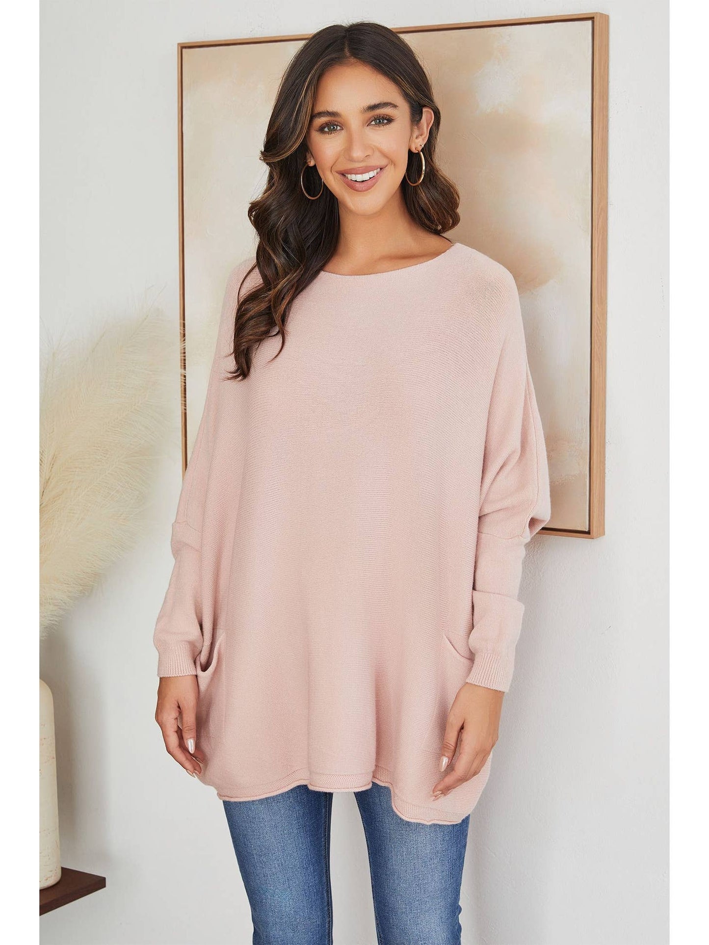 Rose Bat Sleeve Sweater